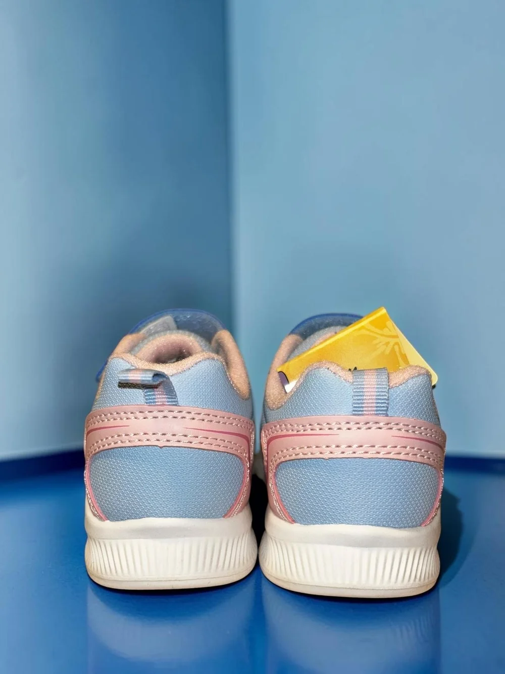 Disney Pink and Light Blue Stitch & Angel Velcro Kids Sneakers